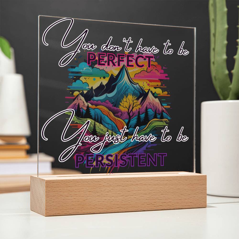 "Empower Your Resilience - Inspirational Acrylic Plaque for Mental Health and Positivity"
