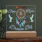 Magical birds Dreamcatcher Acrylic Night Light for Kids - Chase Dreams with Light