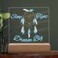 Magical Dreamcatcher Acrylic Night Light for Kids-blue color- Chase Dreams with Light