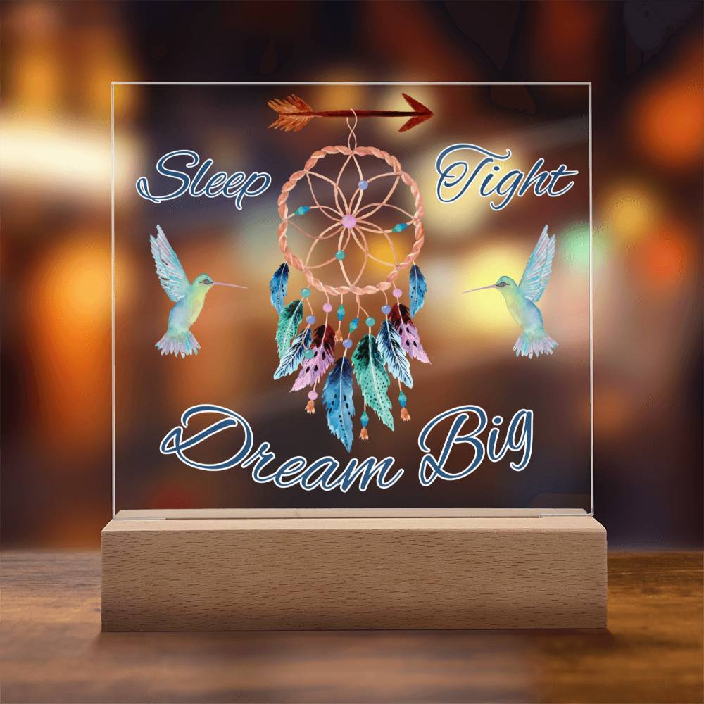 Magical birds Dreamcatcher Acrylic Night Light for Kids - Chase Dreams with Light