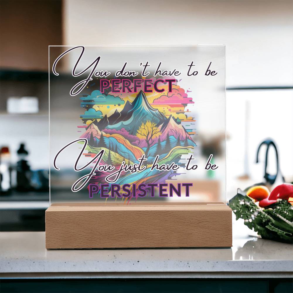 "Empower Your Resilience - Inspirational Acrylic Plaque for Mental Health and Positivity"