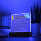 Beneath the Moon's Glow: A Nighttime Blessing of Peace and Protection  Square Acrylic Plaque!