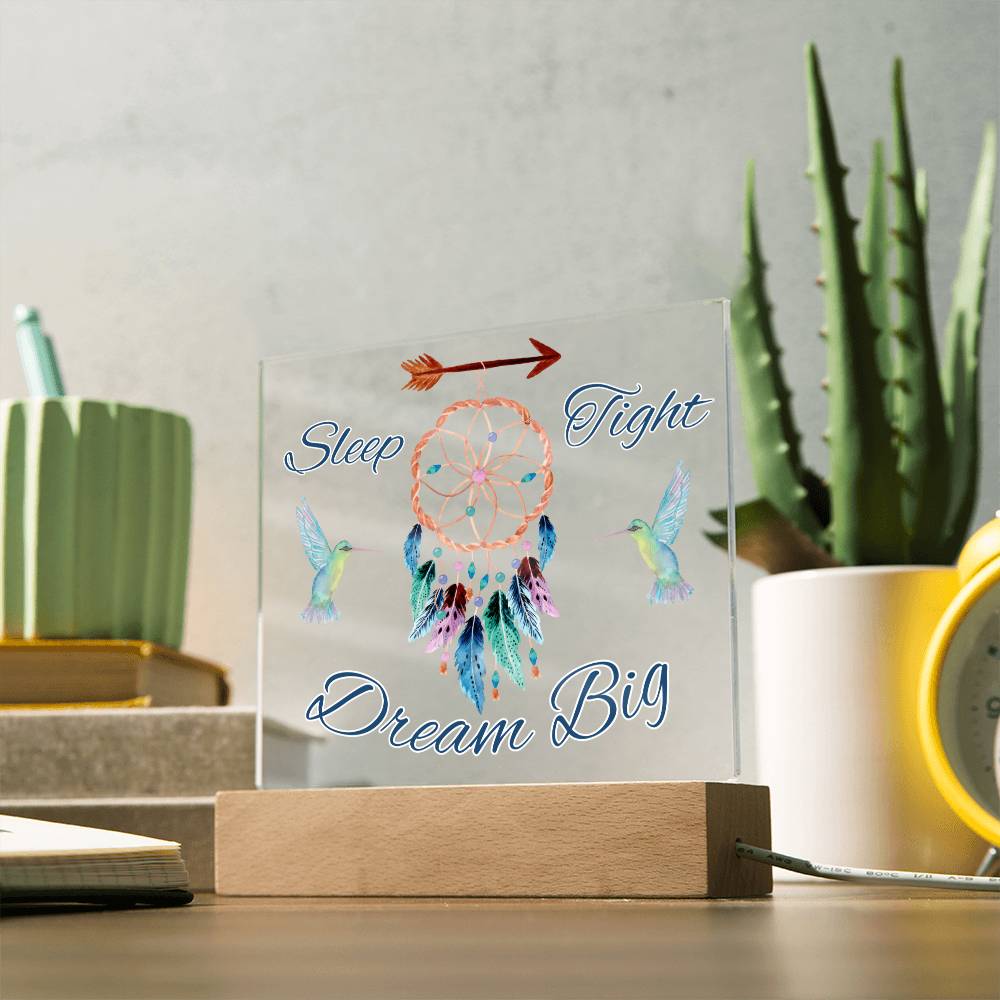 Magical birds Dreamcatcher Acrylic Night Light for Kids - Chase Dreams with Light