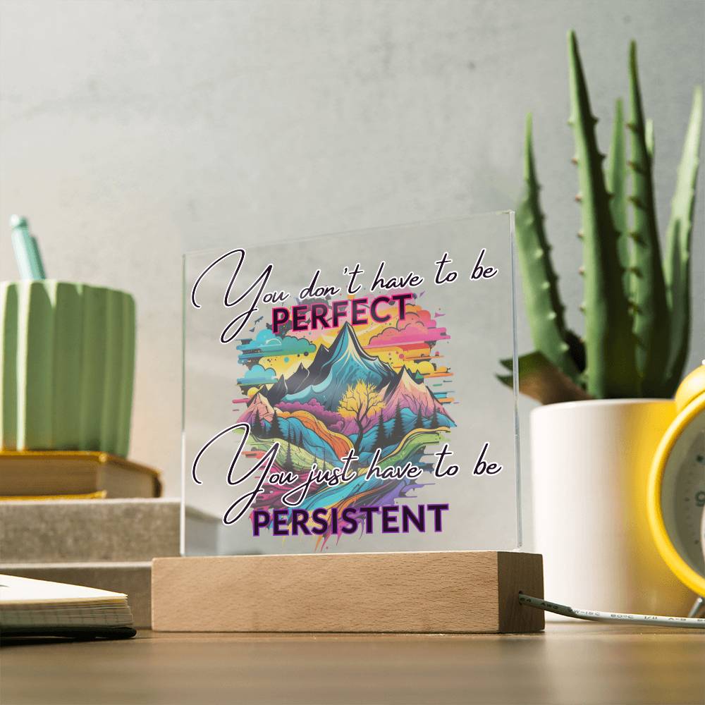 "Empower Your Resilience - Inspirational Acrylic Plaque for Mental Health and Positivity"