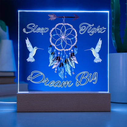 Magical birds Dreamcatcher Acrylic Night Light for Kids - Chase Dreams with Light