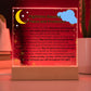 Beneath the Moon's Glow: A Nighttime Blessing of Peace and Protection  Square Acrylic Plaque!
