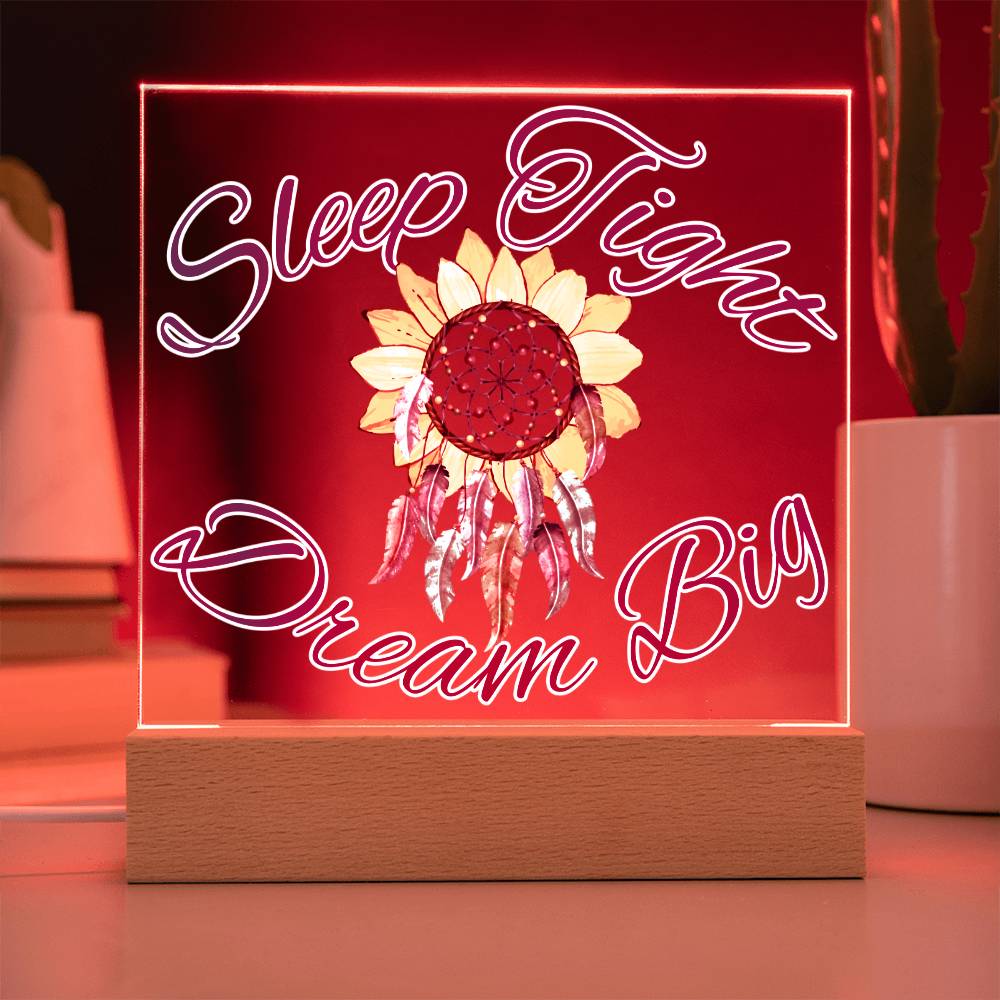 Magical Dreamcatcher Acrylic Night Light for Kids - Chase Dreams with Light