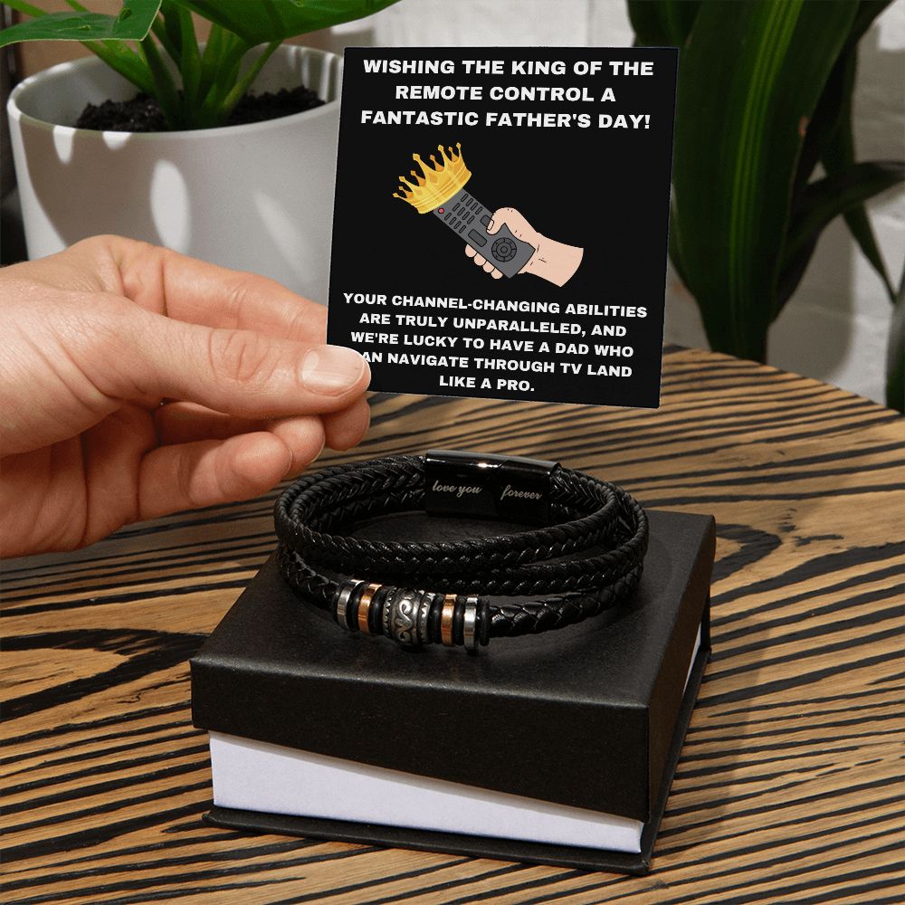 Funny Father's Day "Love You Forever" Bracelet  with message Card for Dad, Daddy, Papa, Grandpa Gift