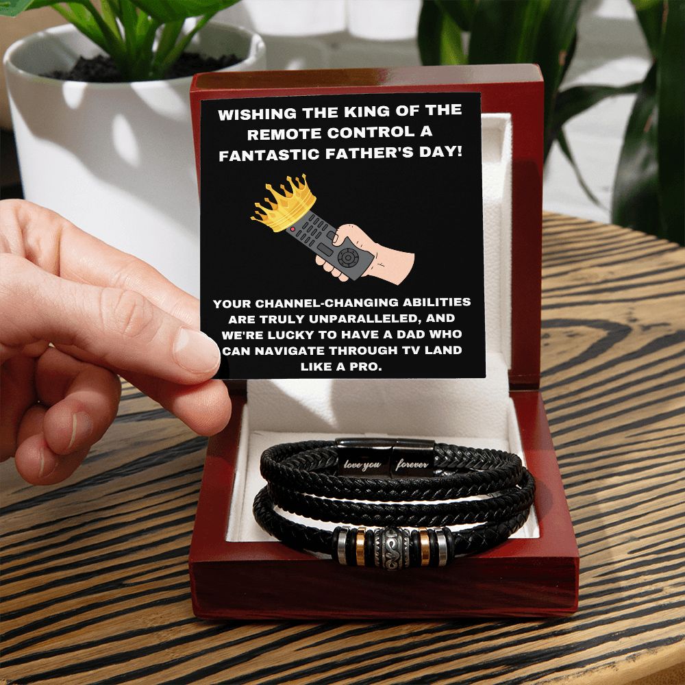 Funny Father's Day "Love You Forever" Bracelet  with message Card for Dad, Daddy, Papa, Grandpa Gift