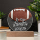 Enchanted Football Season Acrylic Plaque - Illuminated Nightlight for Sports Fans