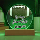 Enchanted Football Season Acrylic Plaque - Illuminated Nightlight for Sports Fans