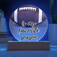 Enchanted Football Season Acrylic Plaque - Illuminated Nightlight for Sports Fans