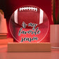 Enchanted Football Season Acrylic Plaque - Illuminated Nightlight for Sports Fans