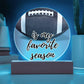 Enchanted Football Season Acrylic Plaque - Illuminated Nightlight for Sports Fans