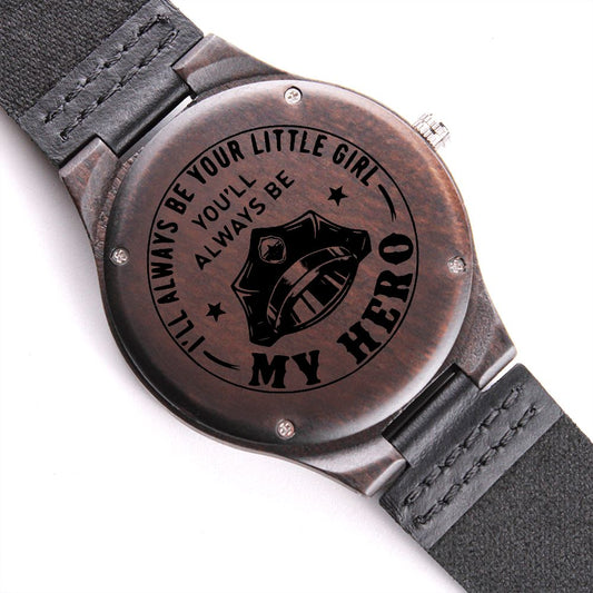 My Hero Dad - Engraved Wooden Watch