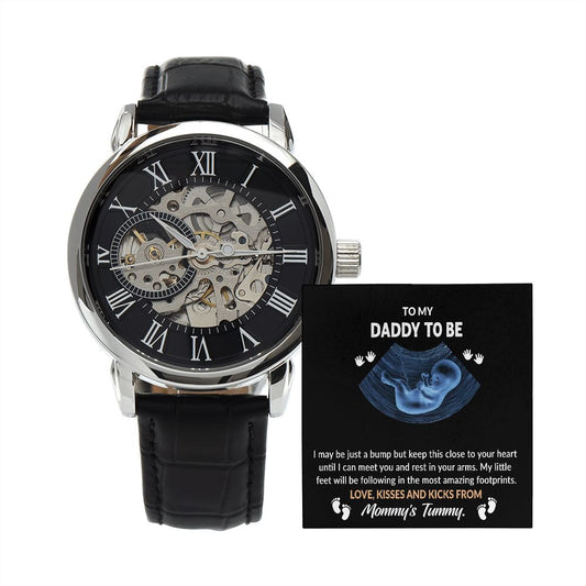 To My Daddy To Be Openwork Watch