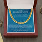 Dearest Love Cuban Chain Necklace, Sentimental Boyfriend Gift, Husband & Soulmate & Boyfriend Birthday Gift, Love Gift Ideas, Valentines Day Gifts