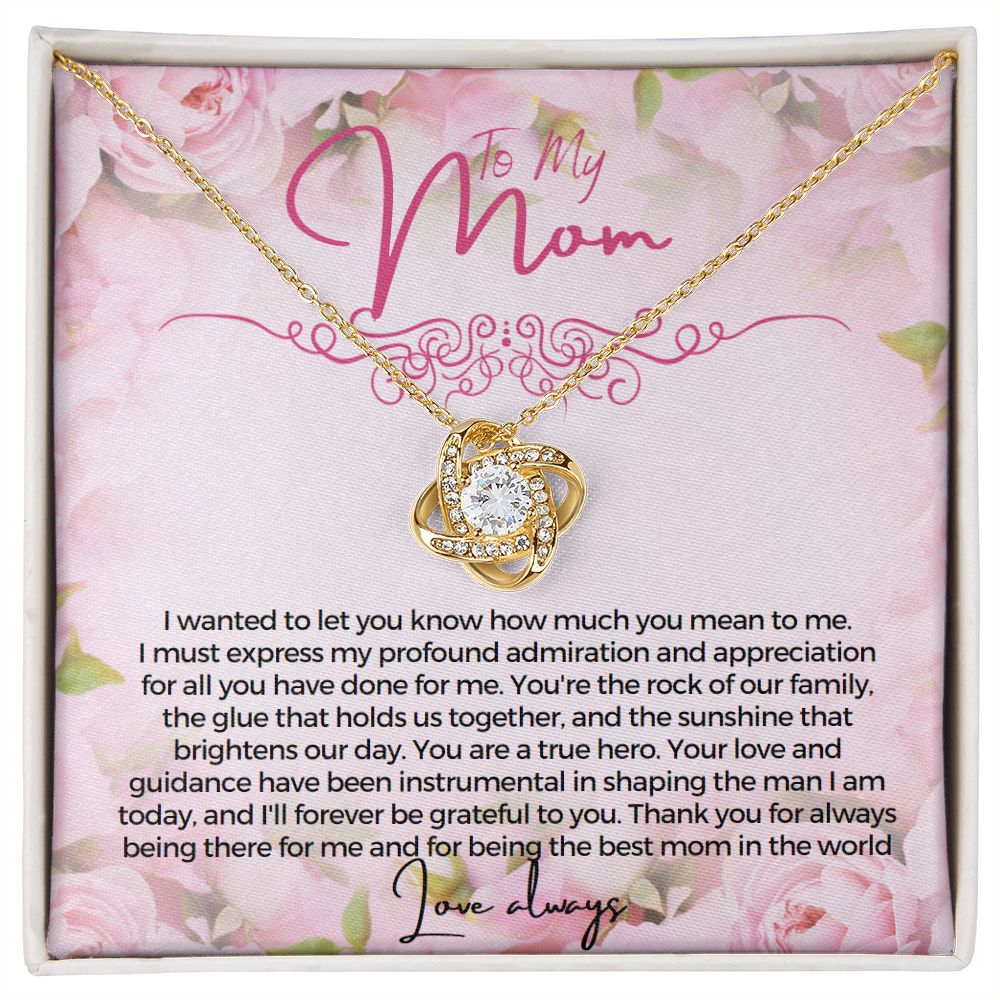 To My Mom I wanted to let you know how much you mean to me Necklace Jewelry From Son Gift for Mothers day