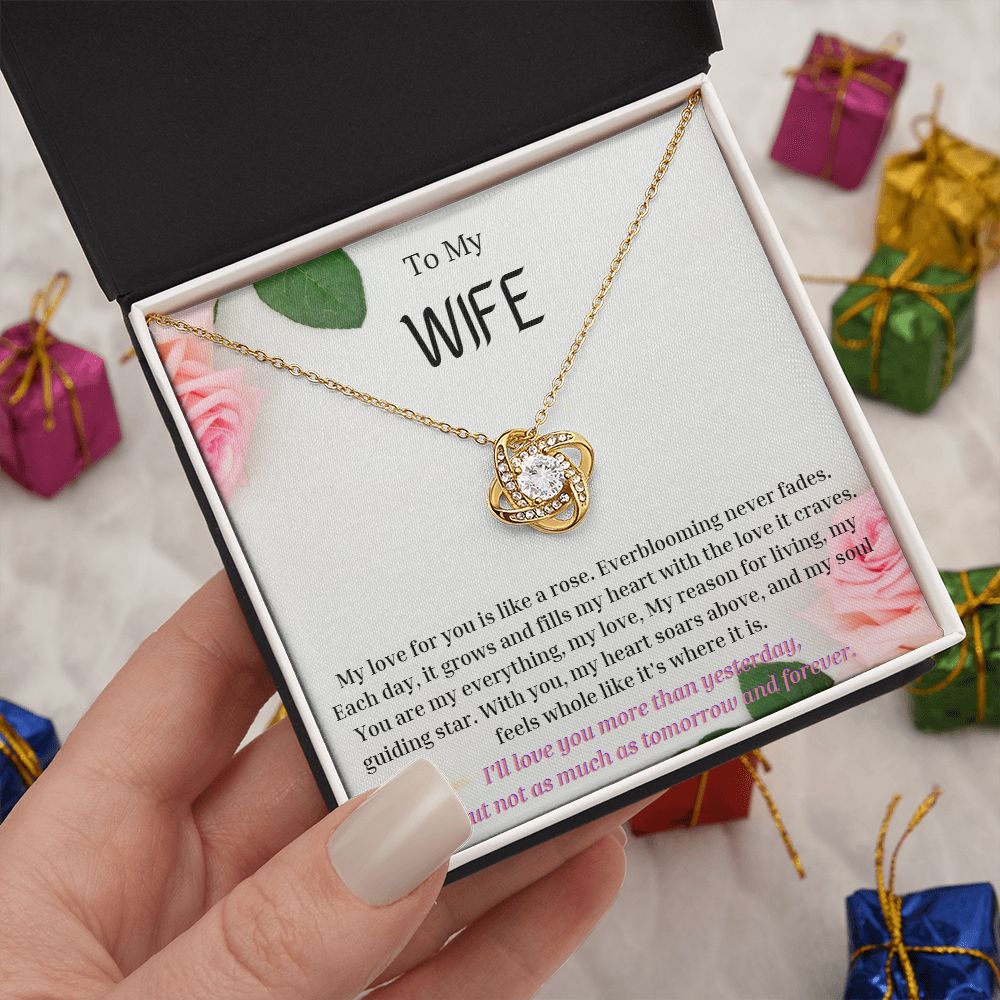 To My Wife Necklace, Anniversary Gift for Wife , Wife Birthday, Wife Necklace, Valentines Day Gift For Wife