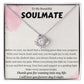 To My Soulmate Love Knot Necklace, Anniversary Gift for Soulmate, Soulmate Birthday, Soulmate Necklace, Valentines Day Gift For Soulmate