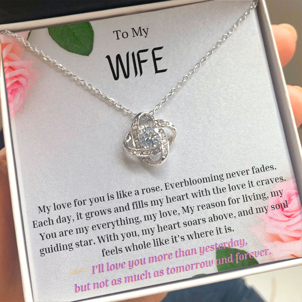 To My Wife Necklace, Anniversary Gift for Wife , Wife Birthday, Wife Necklace, Valentines Day Gift For Wife