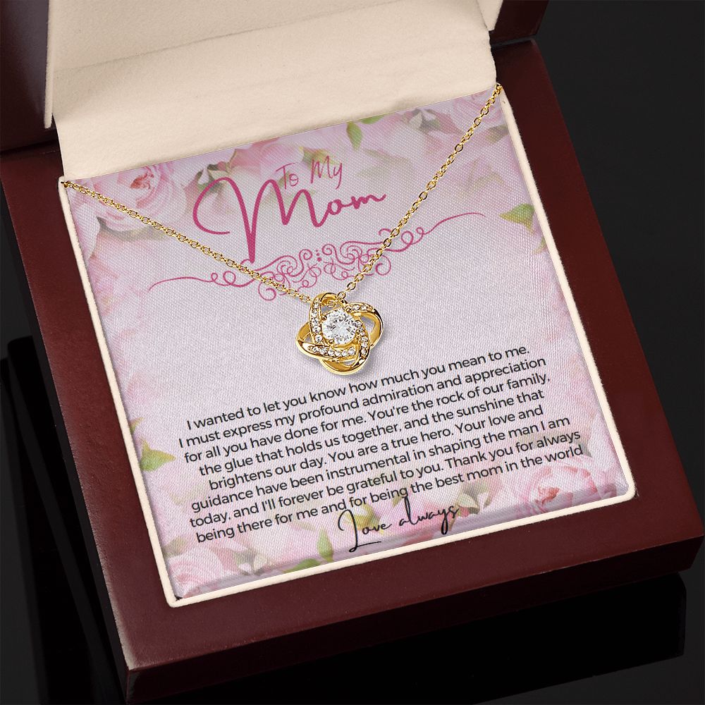 To My Mom I wanted to let you know how much you mean to me Necklace Jewelry From Son Gift for Mothers day