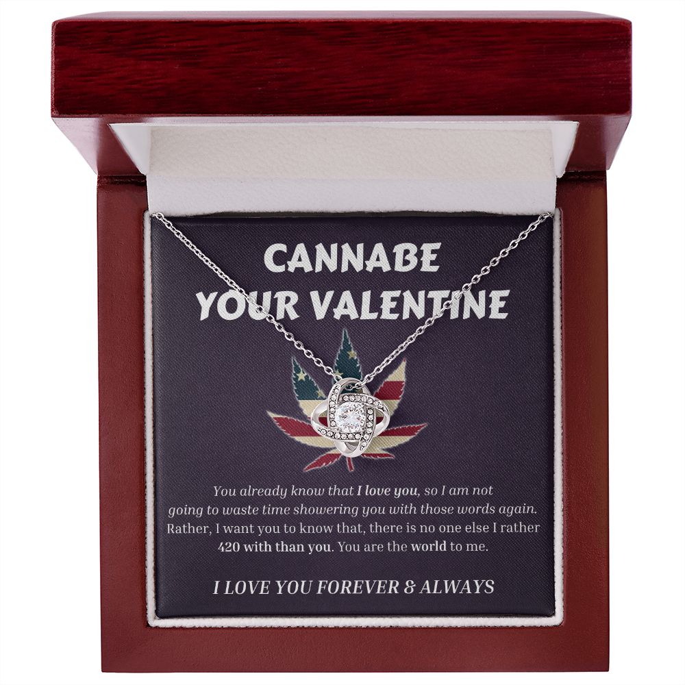 Weed CANNABE YOUR VALENTINE "I LOVE YOU FOREVER & ALWAYS" Necklace