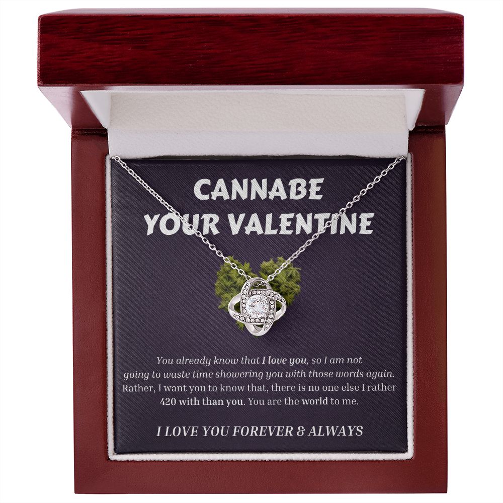 Weed CANNABE YOUR VALENTINE "I LOVE YOU FOREVER & ALWAYS" Necklace