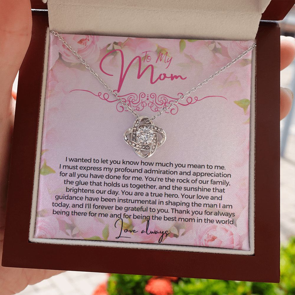 To My Mom I wanted to let you know how much you mean to me Necklace Jewelry From Son Gift for Mothers day