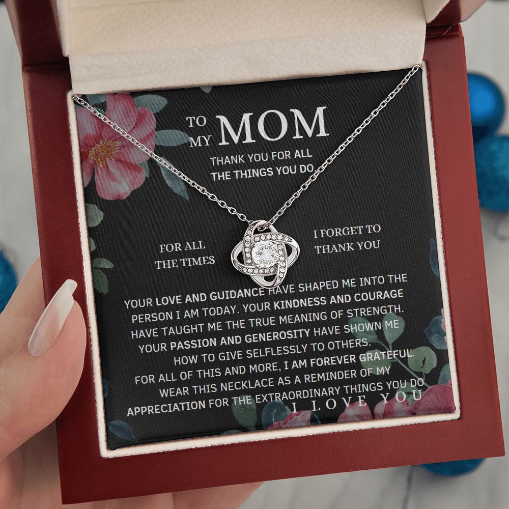 To My Mom Love  Necklace With Message Card Jewelry From Son Daughter Gift Anniversary Birthday Mothers day