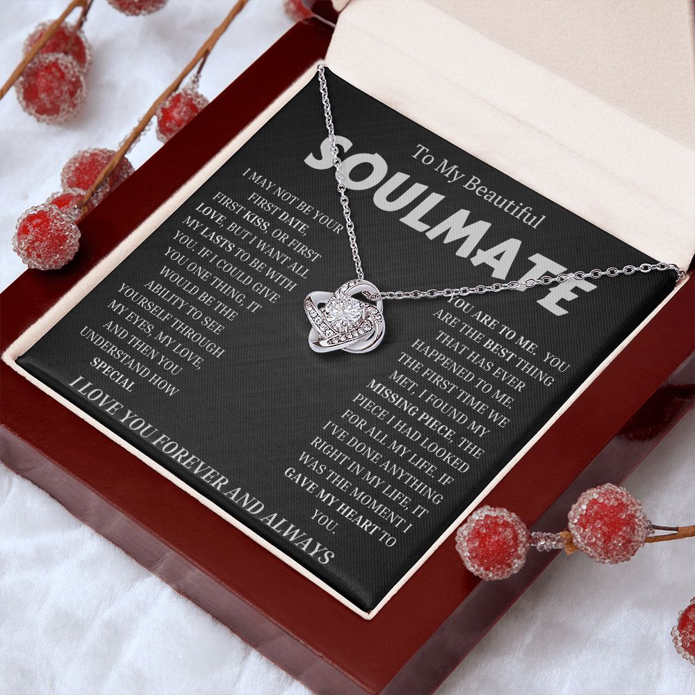 To My Beautiful SOULMATE  "I WANT ALL MY LASTS TO BE WITH YOU" Necklace