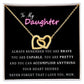 TO MY DAUGHTER "Always remember you are brave" NECKLACE