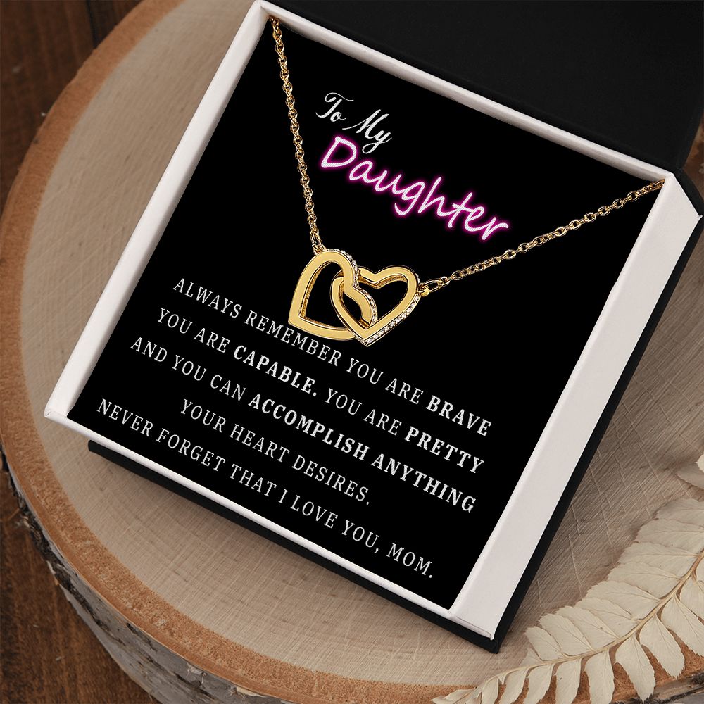 TO MY DAUGHTER "Always remember you are brave" NECKLACE