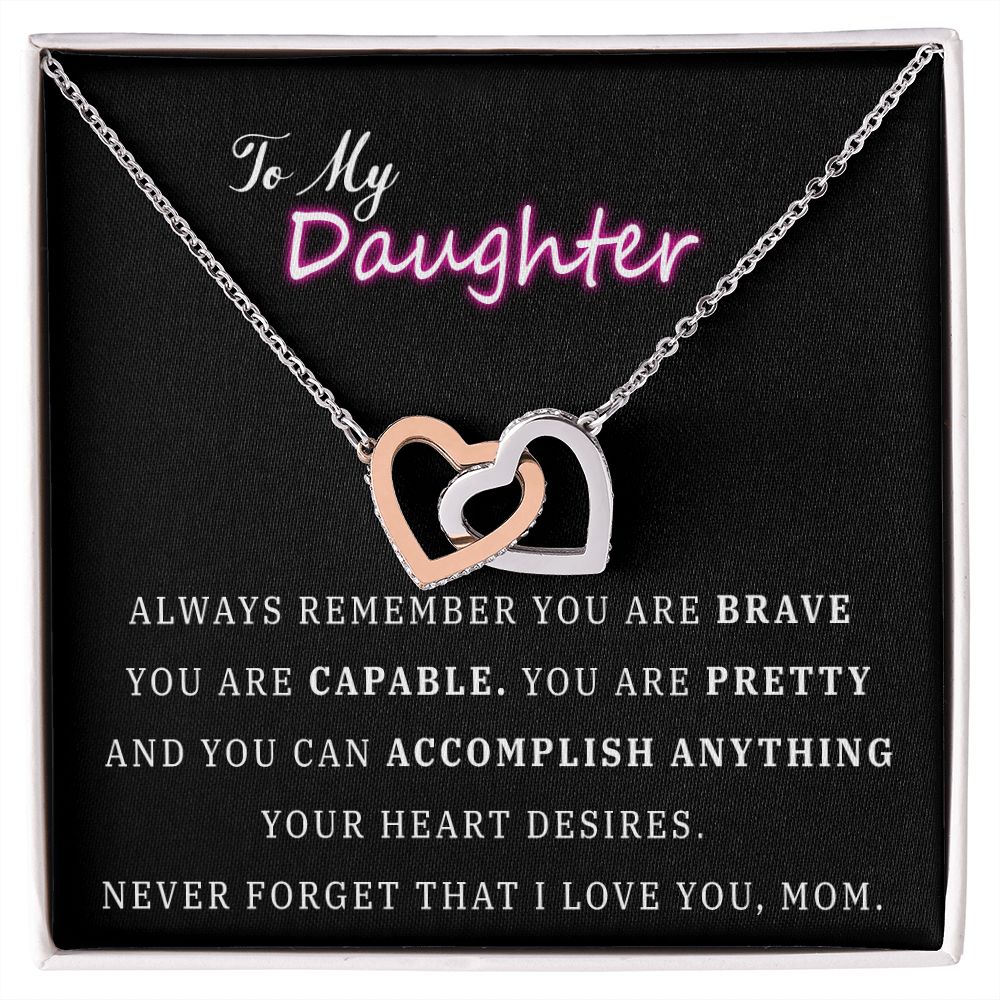 TO MY DAUGHTER "Always remember you are brave" NECKLACE