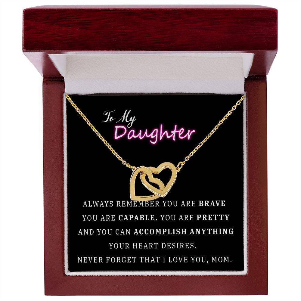 TO MY DAUGHTER "Always remember you are brave" NECKLACE