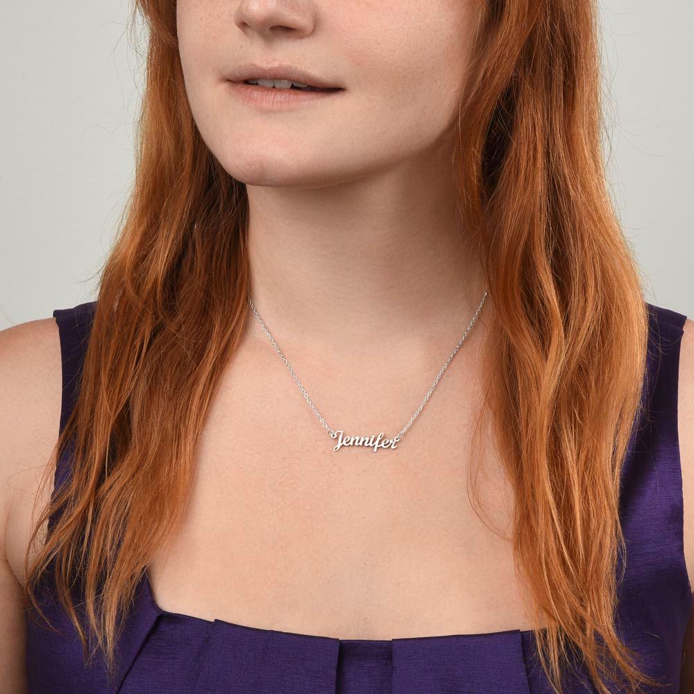 To My Mommy, Mom to Be, From You Tummy Personalized Name Necklace