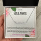 To My SOULMATE Personalized Name Necklace My love for you is like a rose, Anniversary Gift for SOULMATE , SOULMATE Birthday, SOULMATE Necklace, Valentines Day Gift For SOULMATE