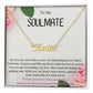 To My SOULMATE Personalized Name Necklace My love for you is like a rose, Anniversary Gift for SOULMATE , SOULMATE Birthday, SOULMATE Necklace, Valentines Day Gift For SOULMATE