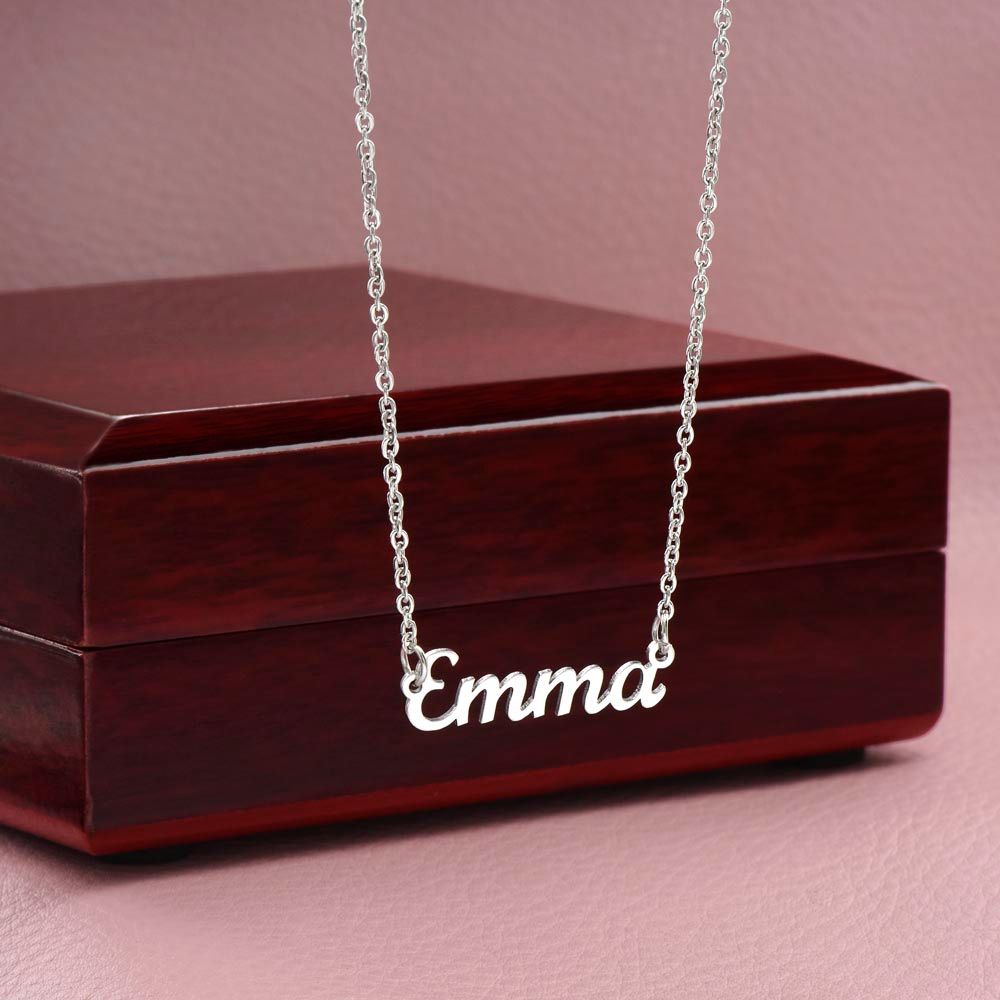 To My Mommy, Mom to Be, From You Tummy Personalized Name Necklace