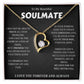 To My Soulmate, Forever Love Necklace Gift For Her, Wife, Girlfriend, Anniversary, Wedding, Valentine, Birthday with Message My LOVE For You Will Never Fall