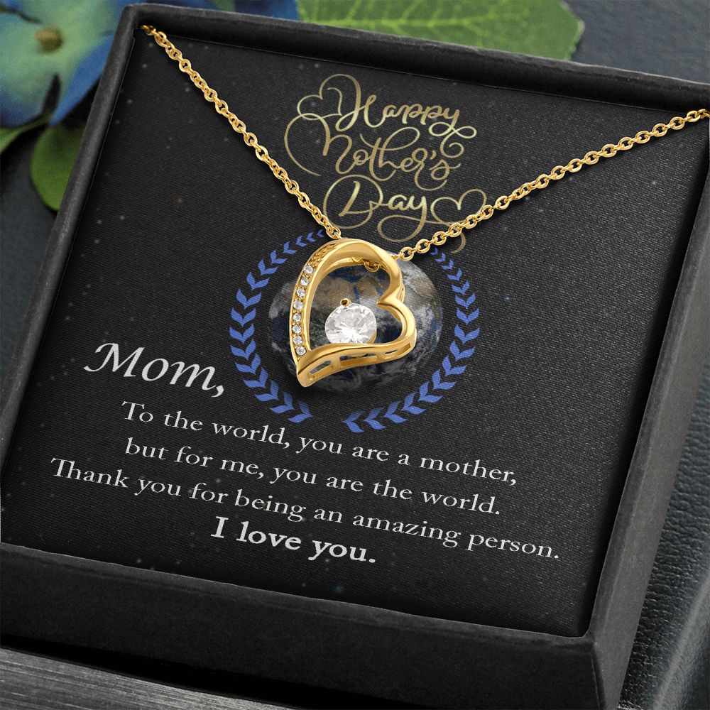 Happy Mother's Day, Mom, To the world, you are a mother, but for me, you are the world. Thank you for being an amazing person. I love you Necklace